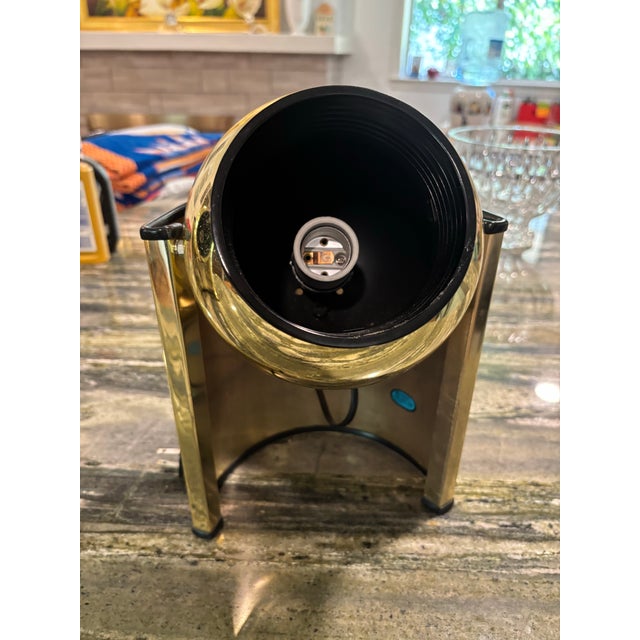 Gold Vintage Kovacs Mid Century Modern Gold Atomic Eyeball Lamps - Pair For Sale - Image 8 of 10