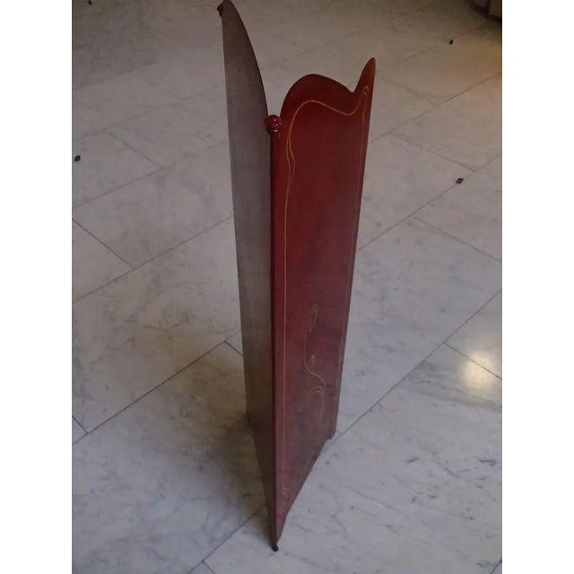 Antique Art Nouveau Partition Foldable Fireplace Cover For Sale - Image 9 of 18