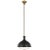 Contemporary AERIN By Visual Comfort Studio Lucerne 1-Light Medium Pendant in Midnight Black and Burnished Brass For Sale - Image 3 of 3