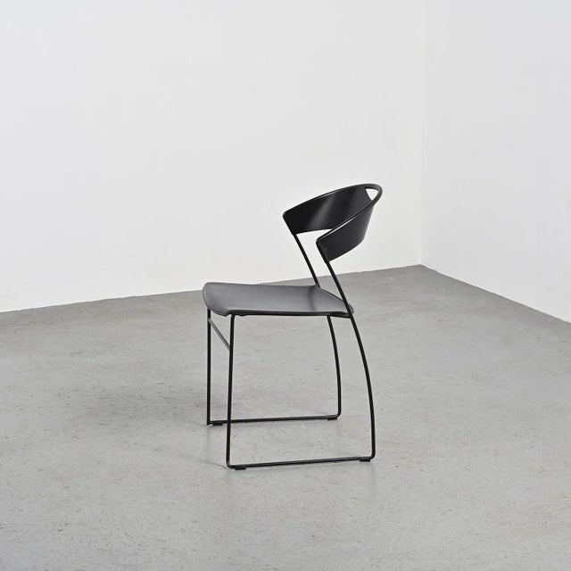 Juliet Stackable Chairs by Hannes Wettstein for Baleri, 1980s, Set of 4 For Sale - Image 9 of 12