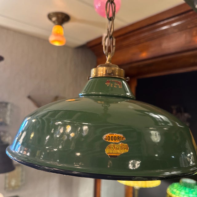 1940s Vintage Pair of Enameled Green Pendants. For Sale - Image 5 of 6