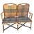 Late Victorian Liberty-style tiger bamboo and rattan bench with woven wicker seat. The bamboo furniture from this era is...