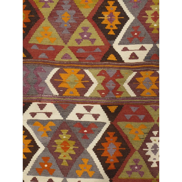 Yellow Vintage Turkish Kilim Area Rug 5ft X 9ft For Sale - Image 8 of 8