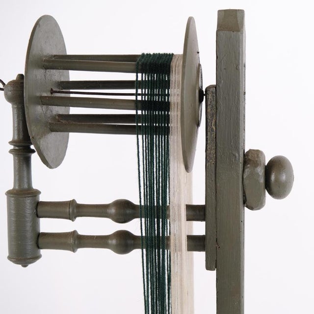 Green Antique Green Painted Spinning Wheel, 1900 For Sale - Image 8 of 9