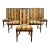 Vintage Modern Highback Dining Chairs With Retro Upholstery- Set of Six For Sale
