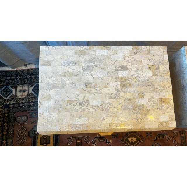 1970s Maitland-Smith Tessellated Stone Nightstands (A Pair) For Sale In Boston - Image 6 of 11