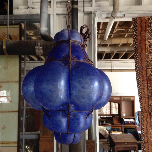 Italian Venetian Glass Chandelier For Sale - Image 3 of 5