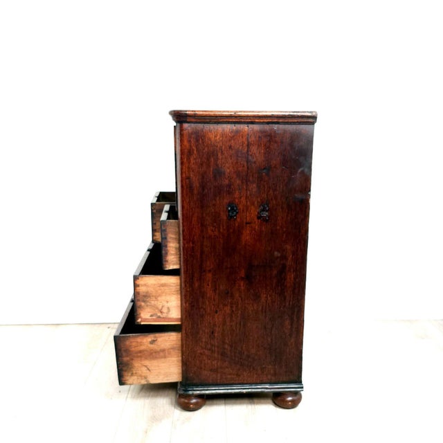 Wood Campaign Secretary Chest of Drawers, 19th Century English For Sale - Image 7 of 11