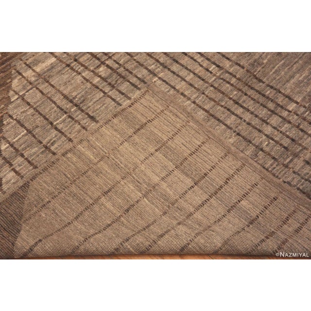 Nazmiyal Collection Modern Trending Primitive Design Earthy Tones Area Rug For Sale In New York - Image 6 of 6