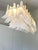 Contemporary Modern Frosted "Selle" Murano Glass Rectangular Chandelier in Mazzega Style For Sale - Image 6 of 7