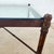English Maitland Smith Style Faux Bamboo Glass & Leather Cocktail Table For Sale - Image 3 of 13