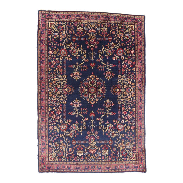 Antique Persian Kerman Rug, 04'02 X 06'02 For Sale