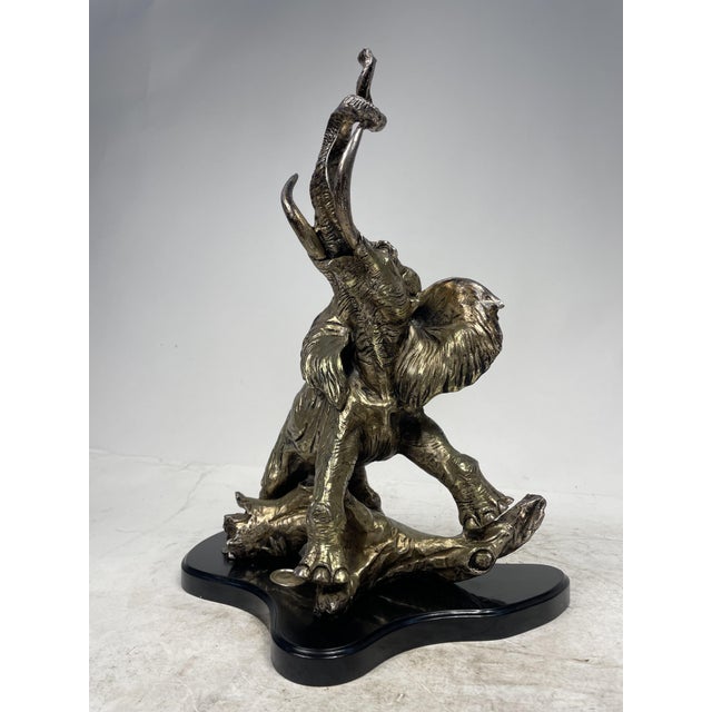Silver-Plated Elephant Sculpture, 1970s For Sale - Image 14 of 16