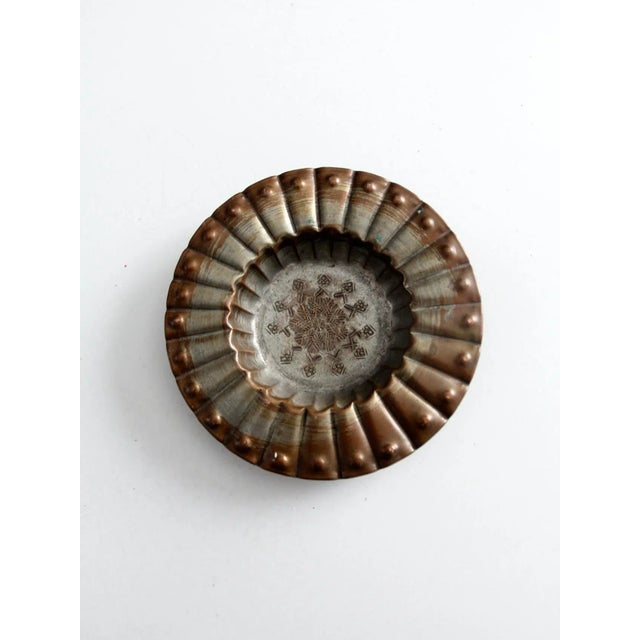 Rustic United Arab Republic Copper Bowl Circa 1960s For Sale - Image 3 of 10