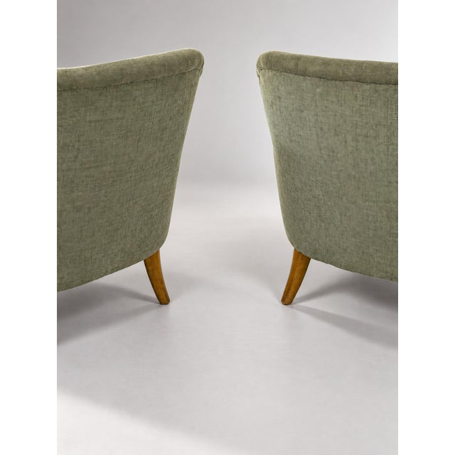 Swedish Modern Lounge Chairs, 1940s, Set of 2 For Sale - Image 6 of 8