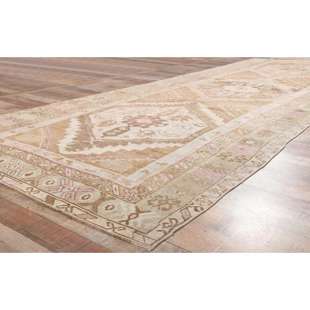 Textile Mid 20th Century Vintage Turkish Oushak Rug, 05'03 X 15'05 For Sale - Image 7 of 10