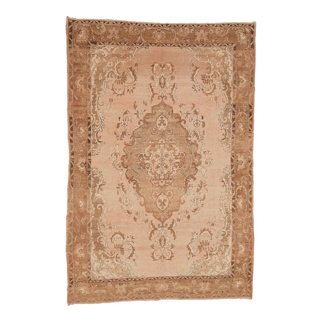 Mid 20th Century Large Vintage Washed Out Kars Rug For Sale