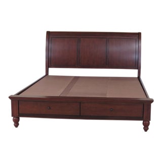 Aspenhome Cherry King Size Sleigh Platform Bed For Sale