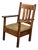 Antique Quarter Sawn Mission Oak Arm Chair by Quaint Furniture C. 1920 For Sale