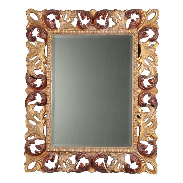 Baroque Style Mirror in Giltwood Frame For Sale