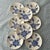 American Antique Blue Ridge Southern Potteries Hand Painted Blue and White Flower Small Plates - Set of 8 For Sale - Image 3 of 6