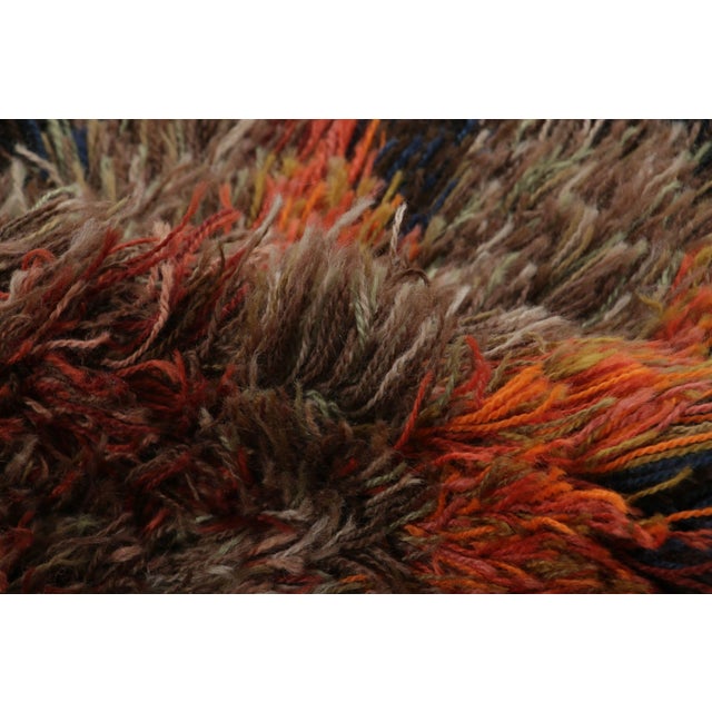 Vintage Swedish Rya Runner With Multicolor Abstract Pattern - Rug & Kilim For Sale In New York - Image 6 of 7