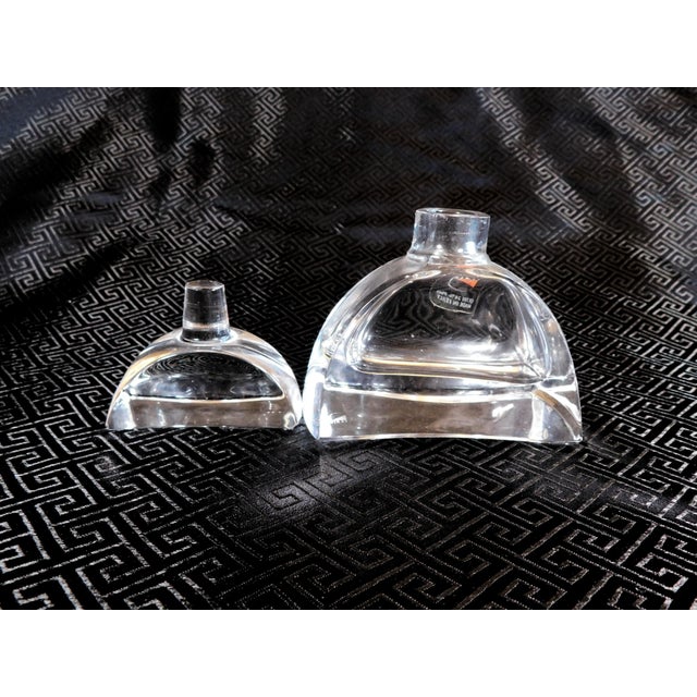 1960s Colle Crystal Semi Circle Perfume Bottle With Matching Stopper For Sale - Image 4 of 5