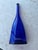 Glass Vintage Cobalt Blue Art Glass Decanter For Sale - Image 7 of 7
