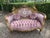 1940 French Louis XVI Gold Beech Rose Velvet Settee For Sale - Image 18 of 18