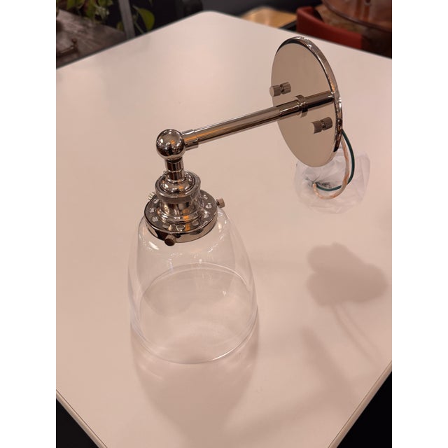 Restoration Hardware 20th C. Factory Filament Clear Glass Cloche Sconce For Sale - Image 15 of 15