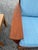 Brown Jordan 1990s Vintage Brown Jordan "Mission Teak" Deep Seating Patio Set With Blue Cushions - 10 Pieces For Sale - Image 4 of 11