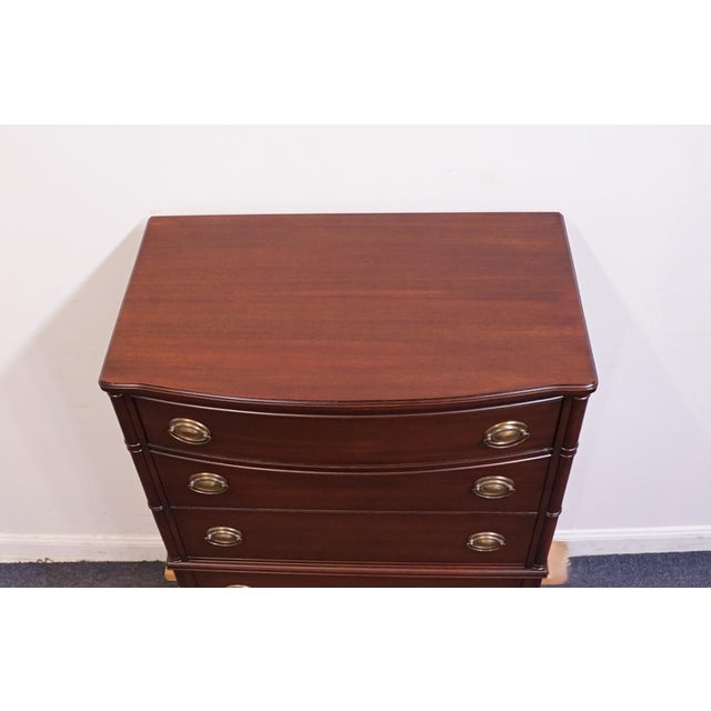 Huntley Furniture Solid Mahogany Traditional Duncan Phyfe Style 34" Chest of Drawers 1850 For Sale - Image 9 of 14