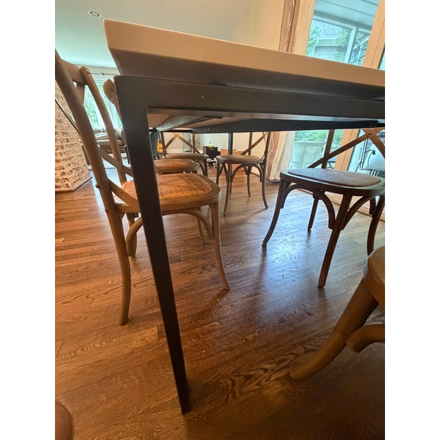 2020s Room & Board 72" Dining Table - Quartz Top & Steel Base - Mint For Sale - Image 5 of 6