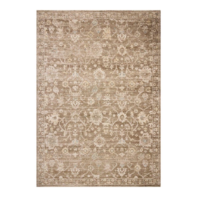 Chris Loves Julia x Loloi Palma Brown / Earth 5'-3" x 7'-6" Area Rug For Sale