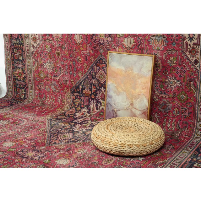 1970s Vintage Persian Handmade Wool 10x13 Red Area Rug For Sale - Image 13 of 13