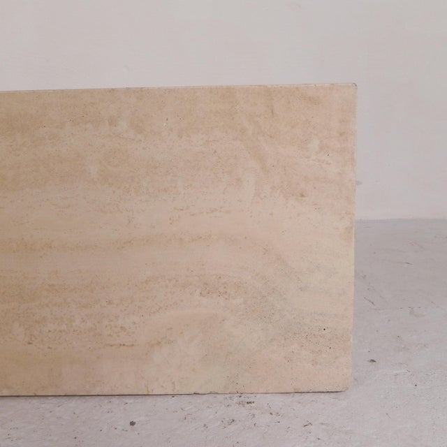 Mid-Century Travertine Coffee Table with Triangular Top, 1970s For Sale - Image 4 of 18