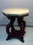 Hadrian Octagonal Table in Studded Red Velvet With Claw Feet For Sale In Philadelphia - Image 6 of 13