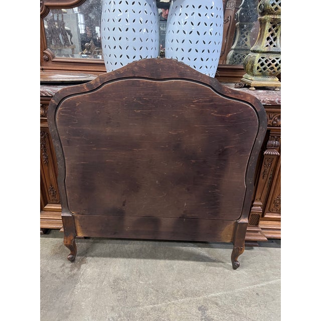 Wood Louis XV Style Walnut & Satinwood Twin Headboards/Pair For Sale - Image 7 of 7