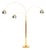 Vintage Italian Arc Floor Lamp in Brass and Chrome, 1970s For Sale
