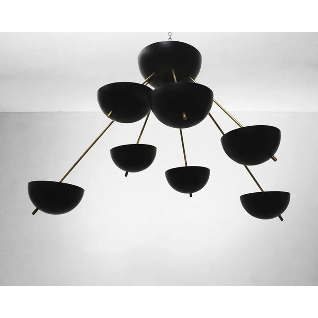 Italian Brass Ceiling Lamp in style of Arredoluce, 1960s For Sale - Image 4 of 10