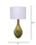 Contemporary Serpentine Table Lamp, Chartreuse Etched Glass For Sale - Image 3 of 6