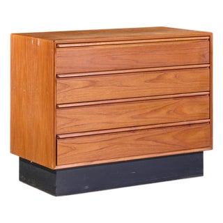 Westnofa Mid Century Norwegian Teak 4 Drawer Dresser For Sale