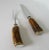 Vintage: Solingen, German, c.1950's stag handled cutlery, serving knife and meat fork designed by Othello Anton Wingen...