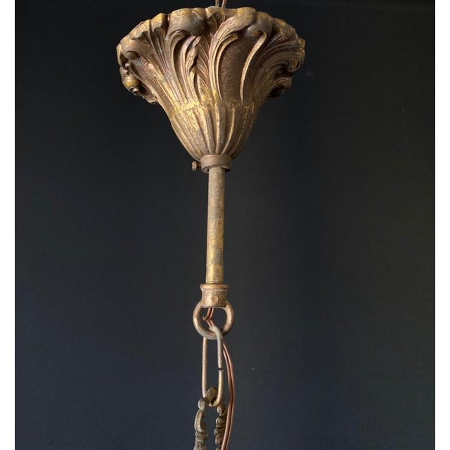 Vintage Brass Chandelier, 1960s For Sale - Image 12 of 14