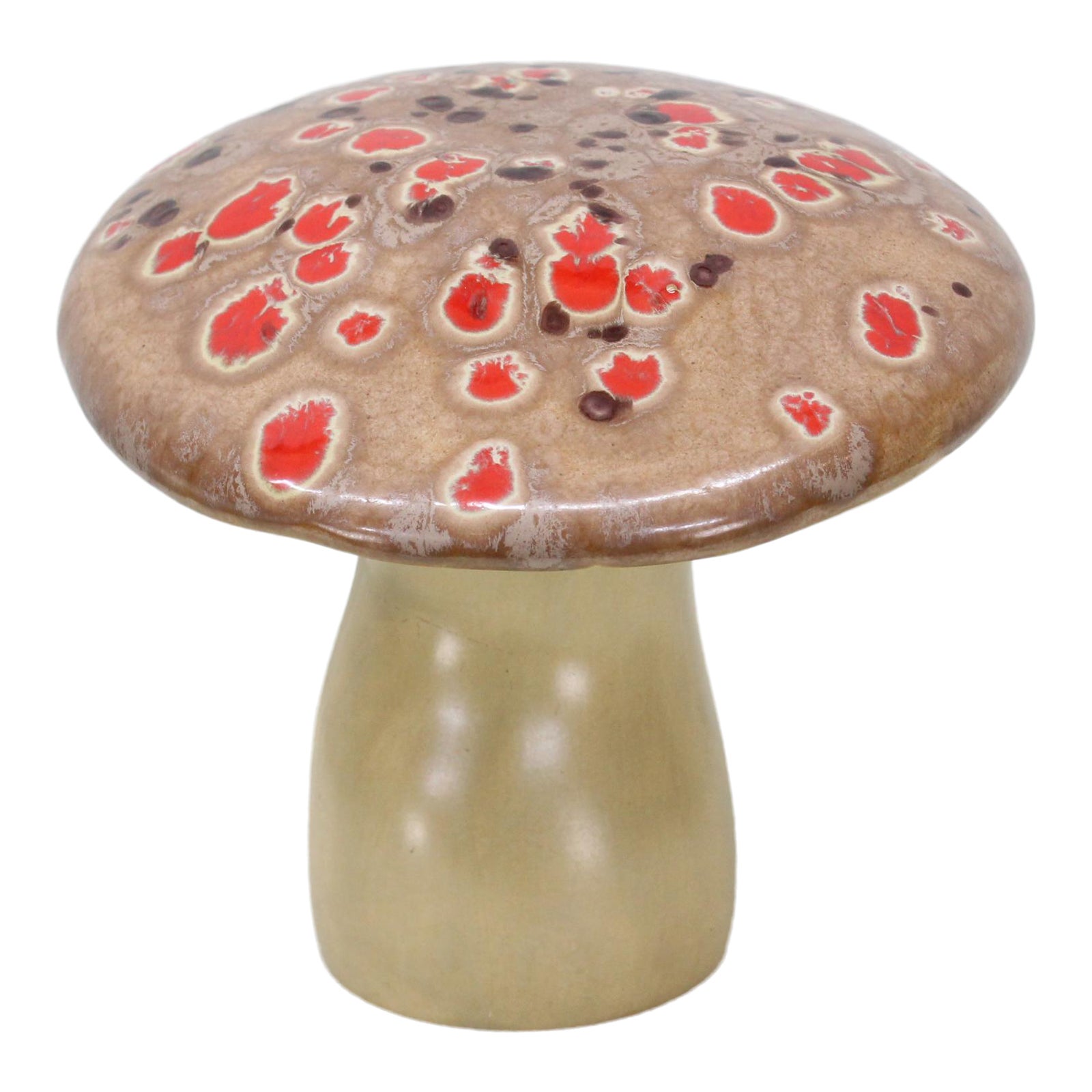 Vintage Decorative Mushroom , Ceramic Mushroom, Mid Century Sculpture