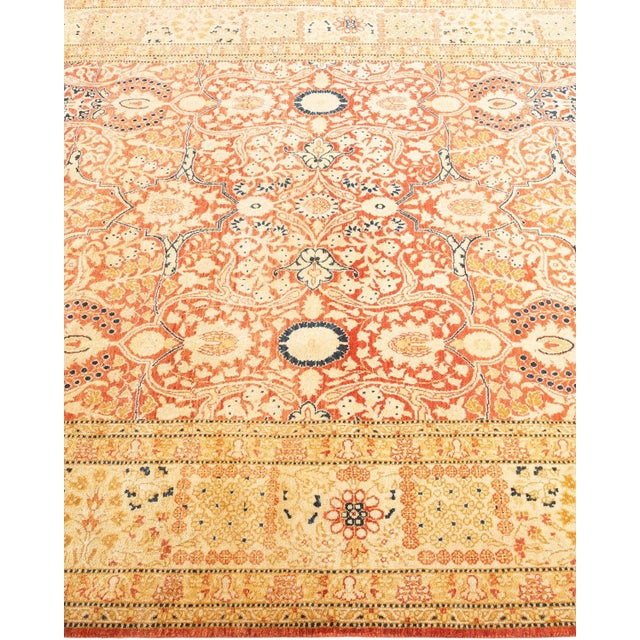 Solo Rugs Mogul, One-of-a-Kind Hand-Knotted Area Rug in Orange, 4' 9" x 7' 1" For Sale - Image 4 of 8