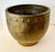 Mid-Century Modern Solid Hammered Brass Cachepot Jardiniere Planter with Rim Details For Sale - Image 3 of 10