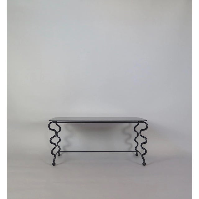 'Serpentine' Coffee Table With Black Glass Top Chairish