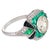 Art Deco Style 2.05 Carat Diamond Emerald Onyx Platinum Engagement Ring, Size 6 For Sale - Image 4 of 6