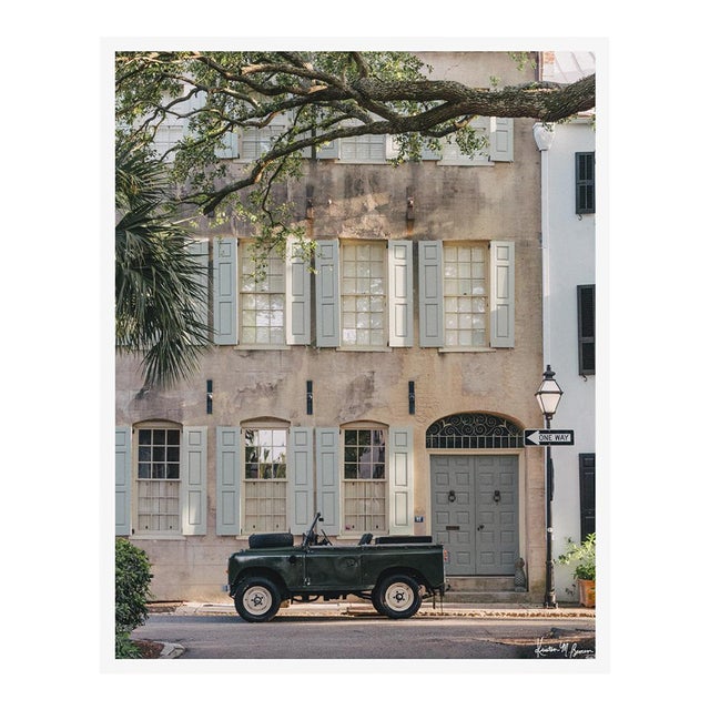 One Way Rover Limited Edition Fine Art Photo - Vertical 24"x36" - Charleston Vintage Land Rover Photo by Kristen M Brown For Sale